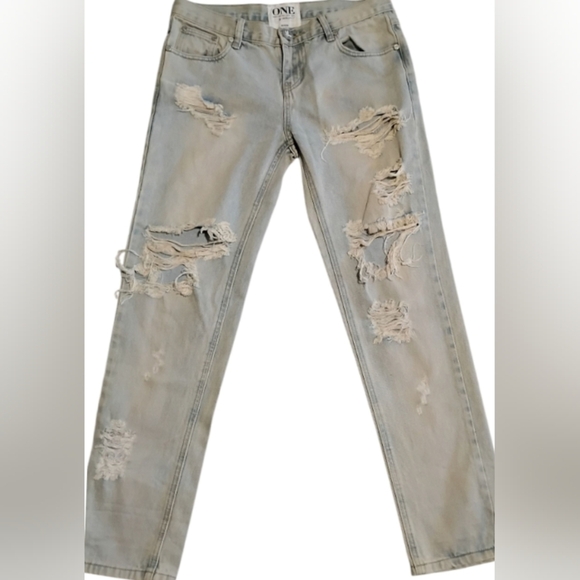 One Teaspoon | Awesome Baggies Distressed Low Waist Boyfriend Jeans | Size 26 - Picture 15 of 15